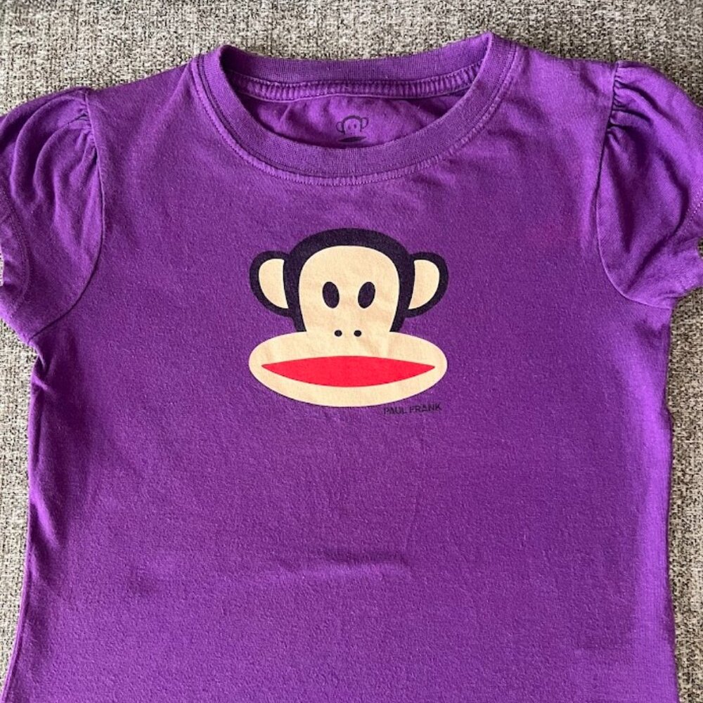 Paul Frank Purple Short Sleeve Shirt Top Size Girl's Medium